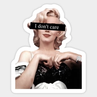 Marilyn Monroe I Don't Care Sticker